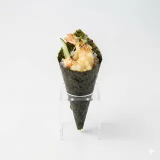 56B. Temaki De Langostino Tempura  (1 Pza.)