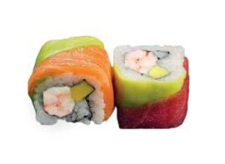 132. Rainbow roll - 8 pezzi