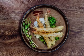 Ebi tempura sashimi 4 szt.