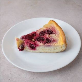 Tarta de queso en porción