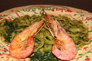 Fettuccine con Gamberetti e Friarielli