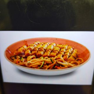 44. 乌冬蔬菜炒面盖炸鸡排(Yaki Udon Karaage)