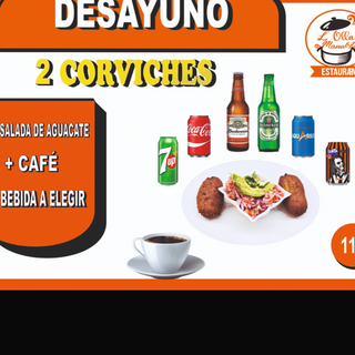 2 corviche +bebida Fanta o  coca cola