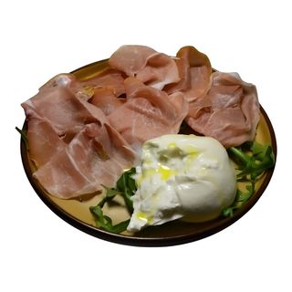 Burratina pugliese con Crudo San Daniele