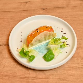 131. Taco De Salmón Y Mango (1 Ud.)