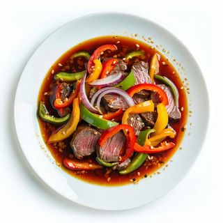 83. Vitello con pepe e cinese piccante