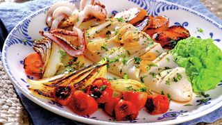 Chipirones emparrillados