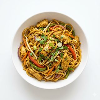 Fideos Fritos Con Curry