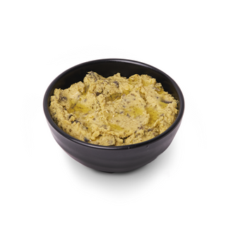 Hummus de aceitunas negras y pesto