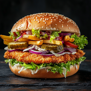 Sandwich cu șnițel de pui mic