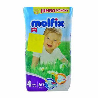 Couches bébé jumbo economy taille 4(7-14Kg) maxi x56 unités - MOLFIX