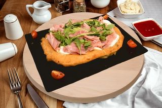 Donzellone rucola, mozzarella di bufala e prosciutto cotto
