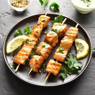 Plat Brochettes De Poisson