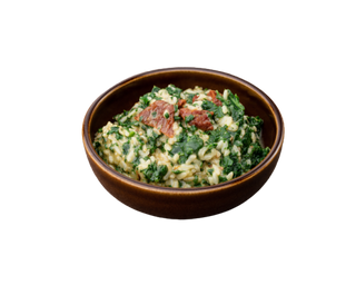 Ризото със спанак,сушен домати и пармезан (300г)