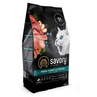 Savory Kitten Курка і Індичка 0,4кг