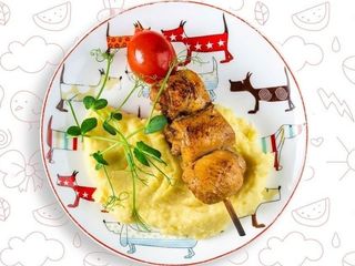 Курячий шашличок з картопляним пюре (150\50\75g)