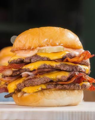 Triple Smash Bacon Burger