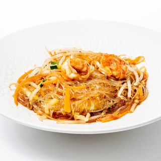 212. Spaghetti di soia con gamberi