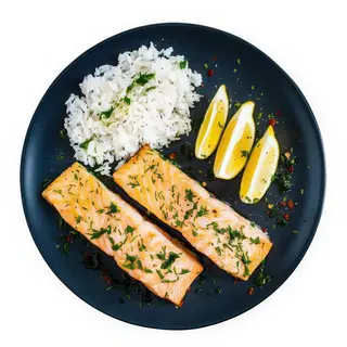 Arroz Bastami Con Salmón
