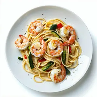 Spaghetti con gamberi
