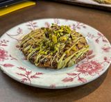 Cookie con crema de pistacho de Bronte y granillo