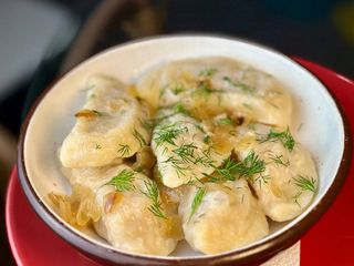 Вареники з м’ясом та грибами (200g)