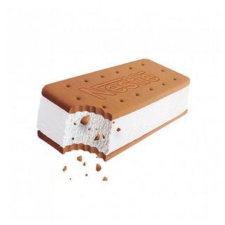 Sándwich helado sabor nata