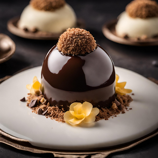 Dôme Chocolat Croustillant, Mousse Vanille Crémeux Passion