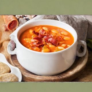 Ciorba de fasole cu ciolan mare