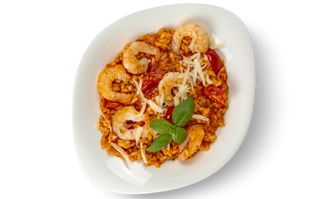 Різотто з креветками у томатному соусі 