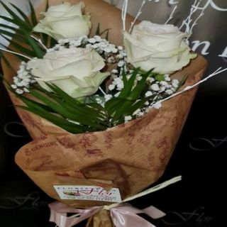 Rosa Banca 3 Unidades