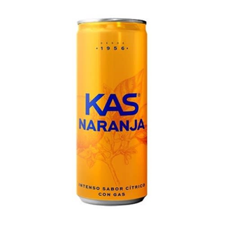 KAS Naranja Zero Refresco con gas sabor Naranja sin Azúcar Lata 330ml