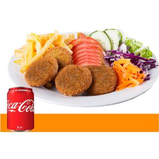 Falafel veg  no prato