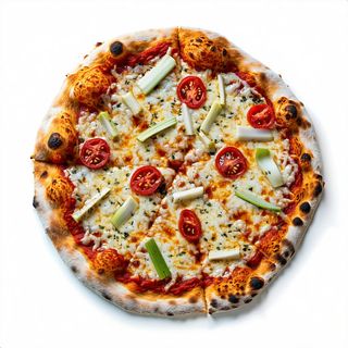 Pizza  porri  e  zola