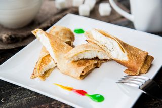 Блины с творогом