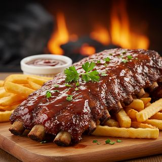 Baby Back Ribs with a touch of chips