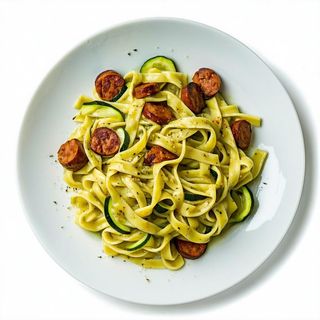 Tajarin con zucchine e salsiccia