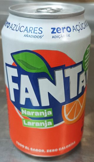 Fanta Naranja Zero Azúcar lata 330ml.
