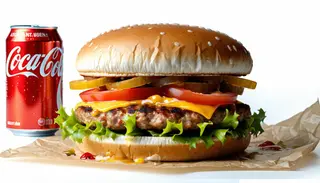 Chicken Burger + Coca-Cola Lattina 33 cl