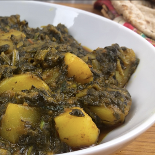 Lamb Palak / cordero con espinaca