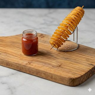 Patate a spirale + salsa