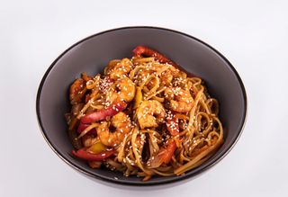 Удон с креветками