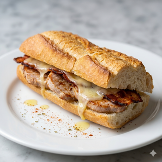 Bocadillo Con Lomo Y Bacón