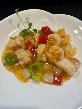 Gamberi in salsa piccante