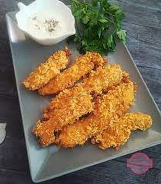 Хрупкави пилешки филенца със сирене пармезан (250г)