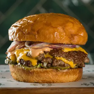 Classic triple smash burger