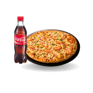  Pizza Chicken Dimetro 34cm with free coca cola  330ml 