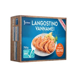Langostino Vennamei Cocido Grande Caja 750 Gr (30/45 Piezas)