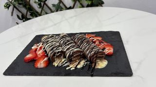 Clătită Kinder + căpșuni