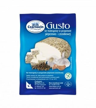 Ser twarogowy Gusto pieprz/czosnek vacum Czarnocin 300g
